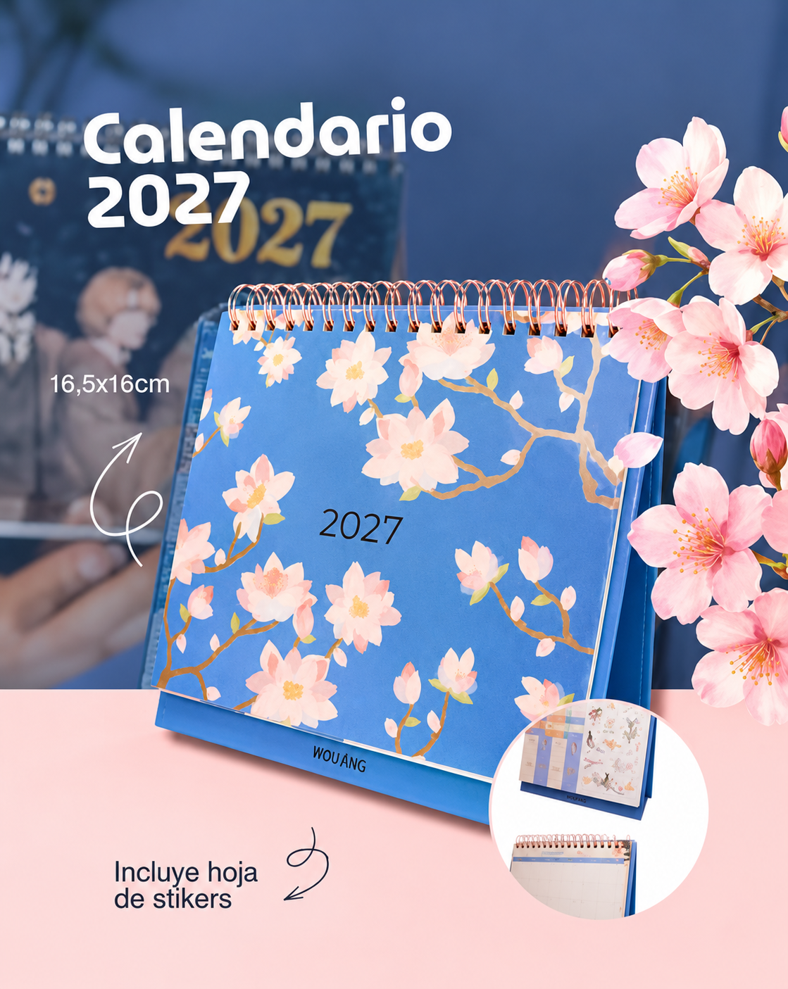 Calendario de Escritorio Floral 🌸
