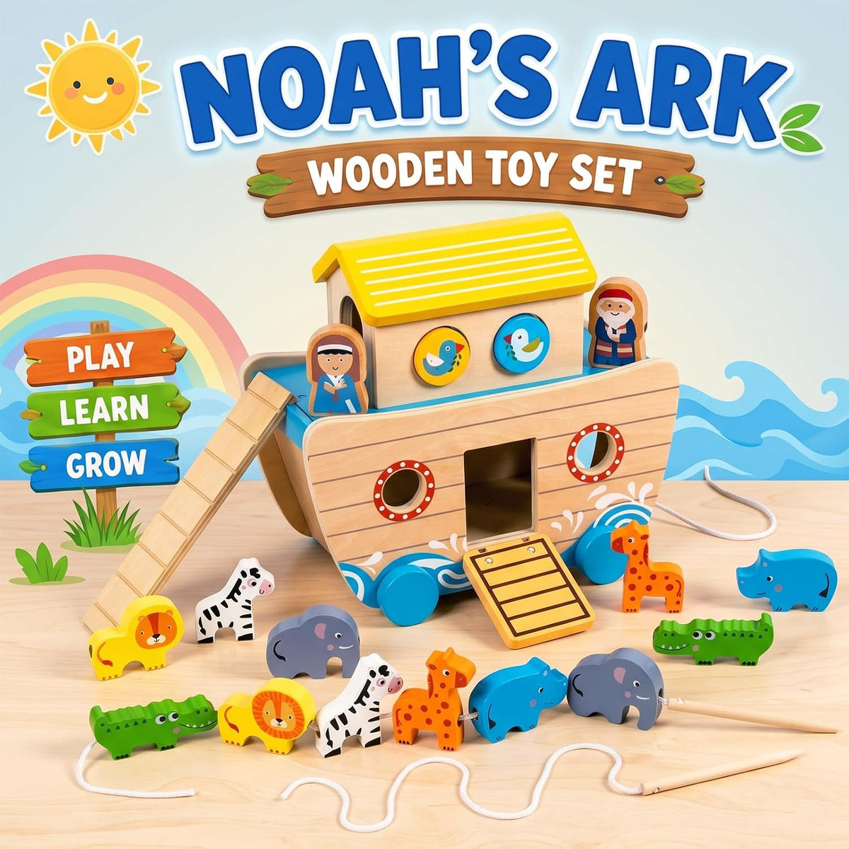 Wooden Noah's Ark Toy