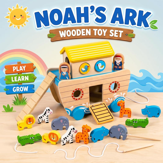 Wooden Noah's Ark Toy