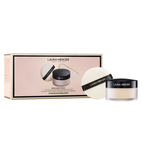 Laura Mercier  Indulgent Icons Ultra-Blur Translucent Loose Setting Powder & Velour Puff Duo Gift Set