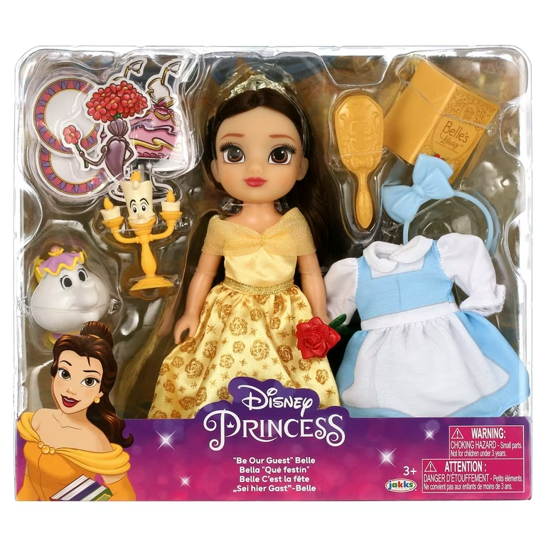 Disney Princess Belle Set de Muñeca Petite Deluxe
