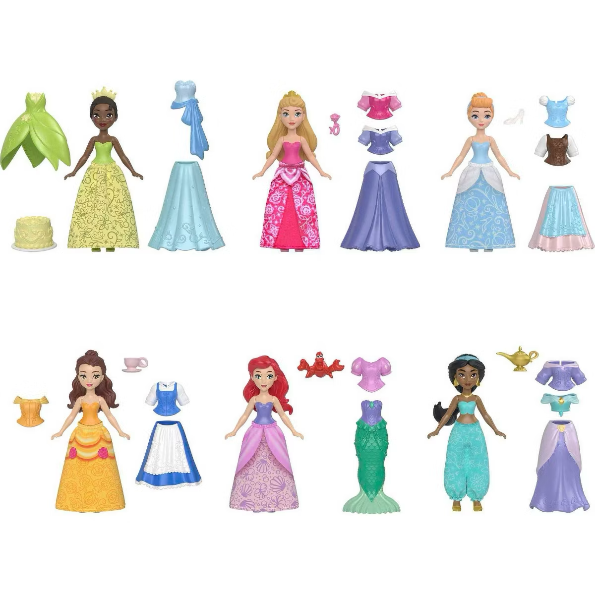 Disney Princess Fairy-Tale Dolls and Fashions Set