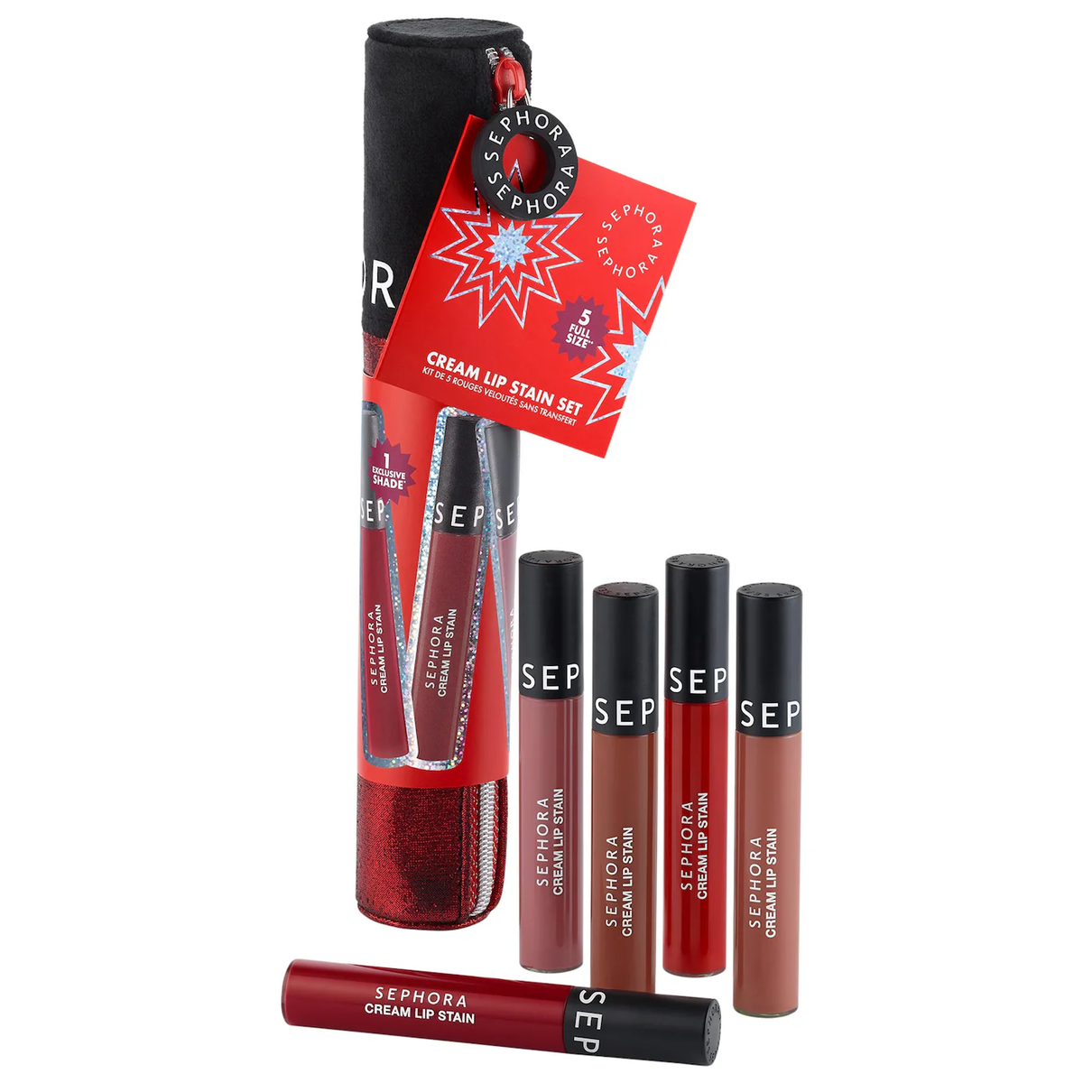 SEPHORA COLLECTION Cream Lip Stain 10HR Liquid Lipstick 5pc Set