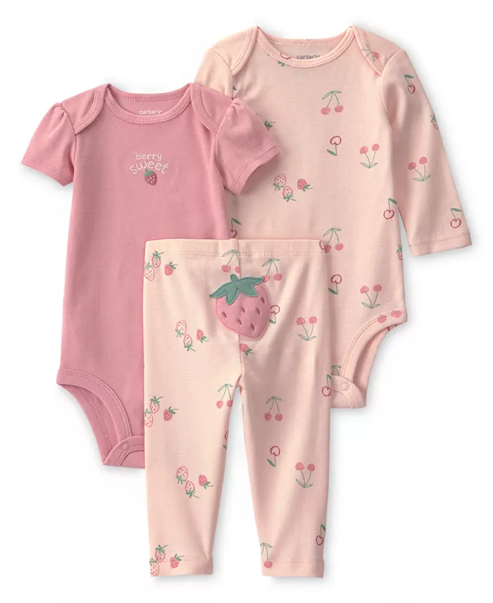 Carter's Baby Girls' Strawberry 3-Piece Set