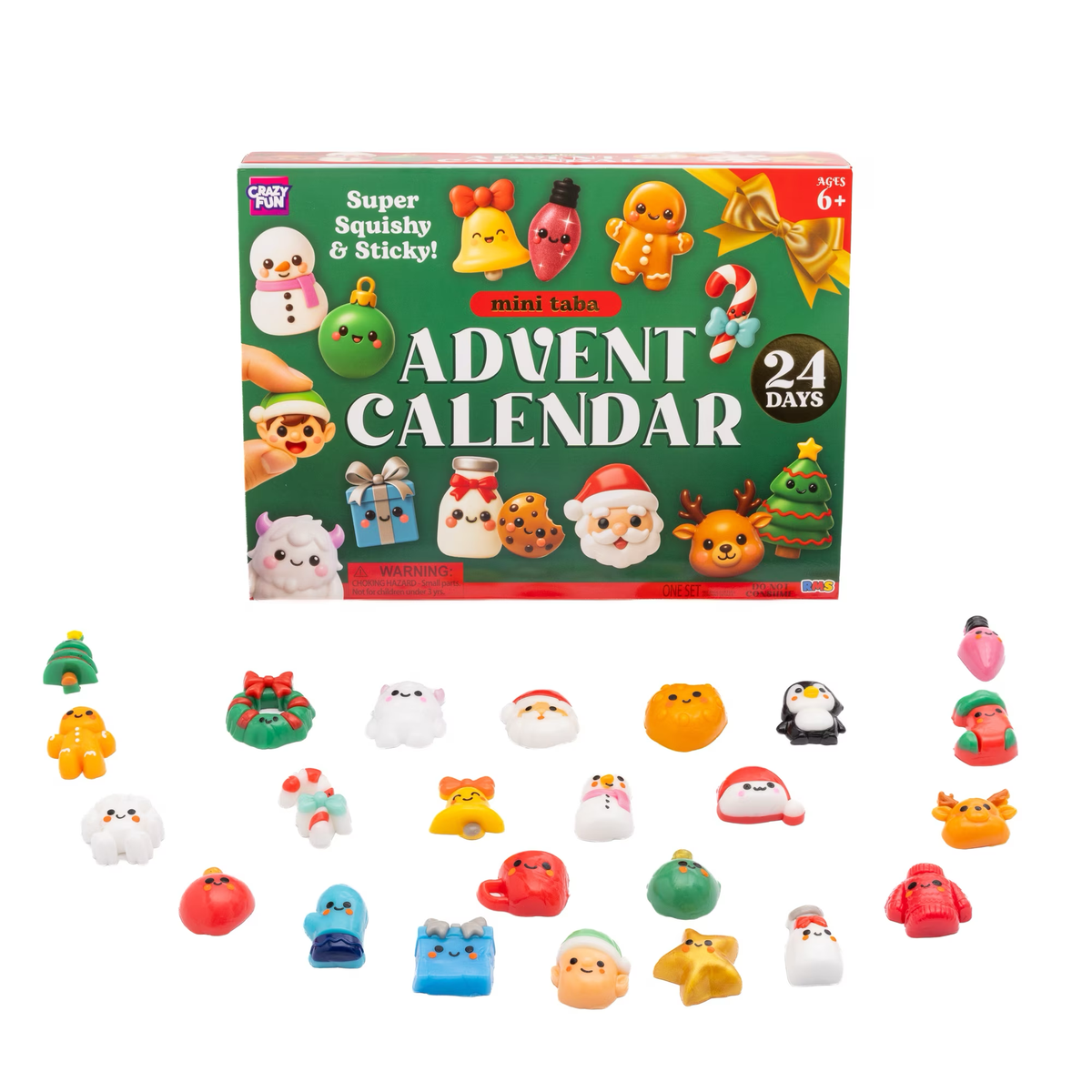 RMS Taba Advent Calendar With Soft, 24 Piece Squeezable Surprises, by RMS