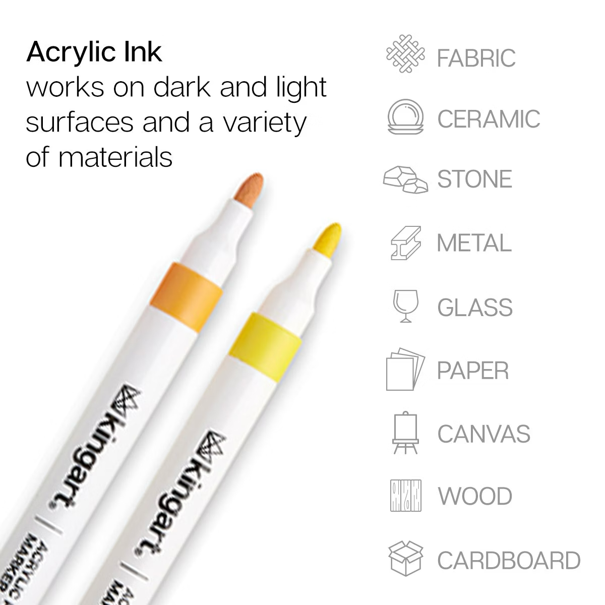 KINGART Acrylic Paint Markers 48 Colors