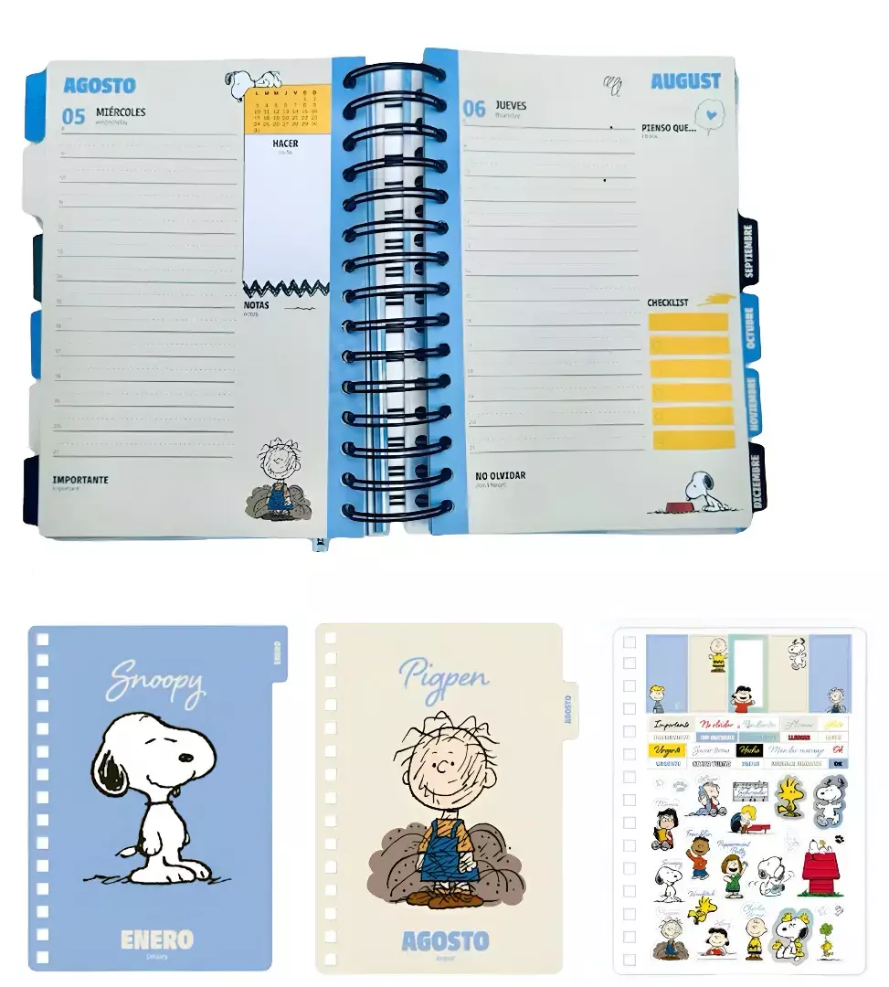 Agenda 2026 Snoopy Día por Página by Mooving