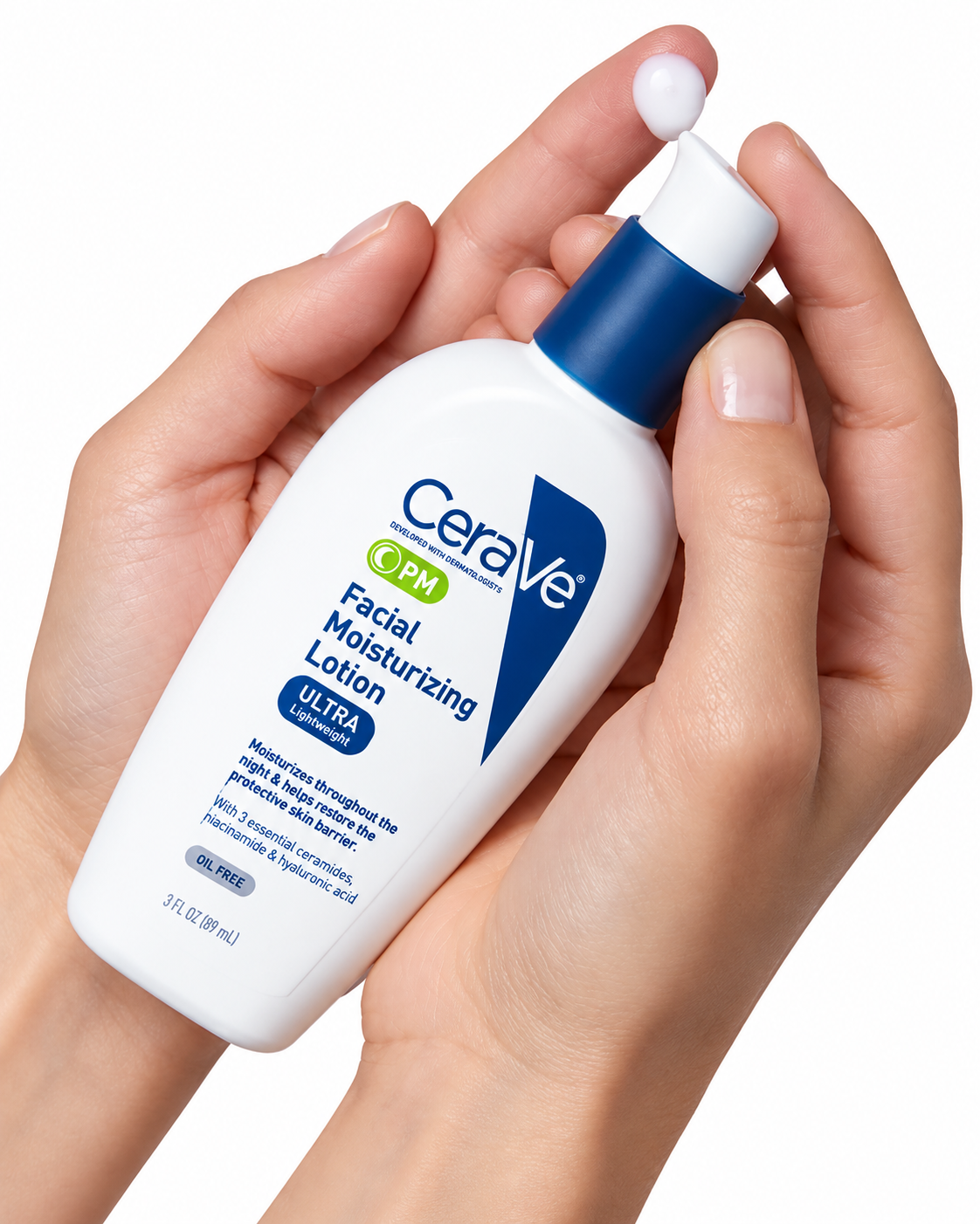 CeraVe PM Moisturizing Lotion, Night Cream for All Skin Types