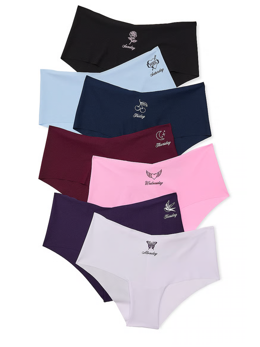 PINK 7-Pack No-Show Cheeky Panties
