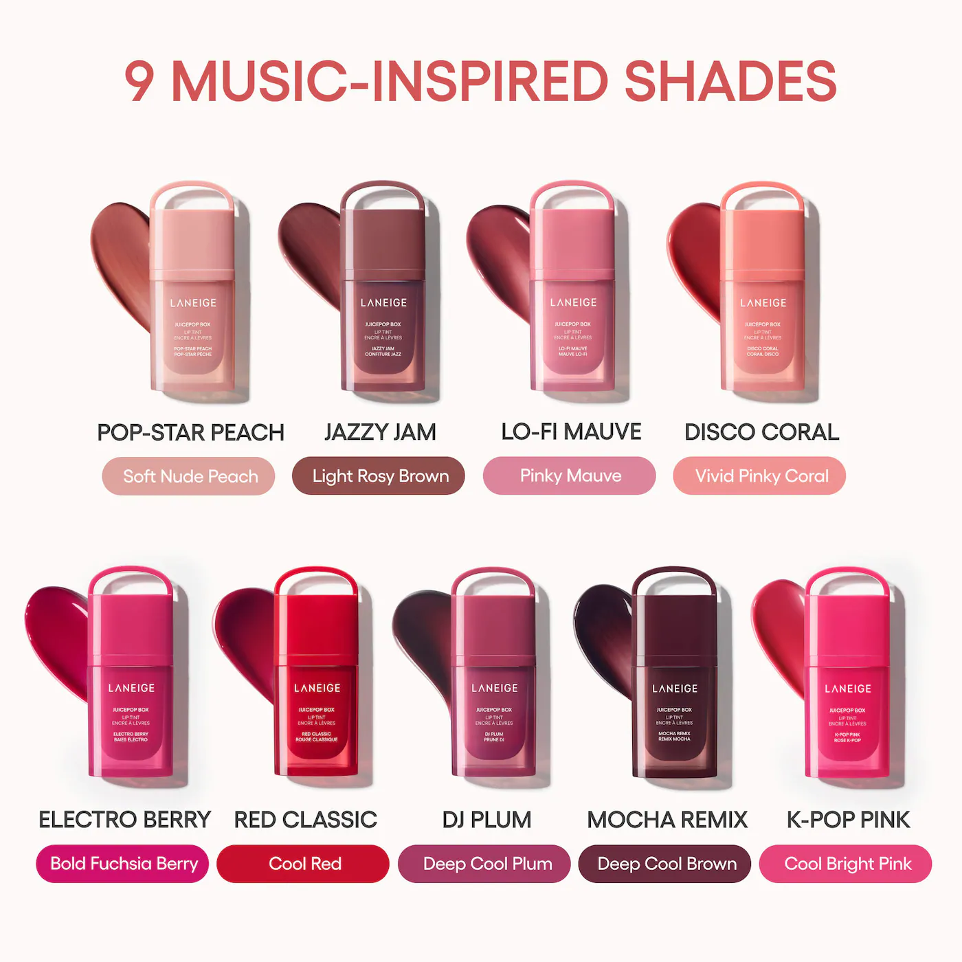 LANEIGE  JuicePop Box Lip Oil Stain 12HR Hydrating Tint