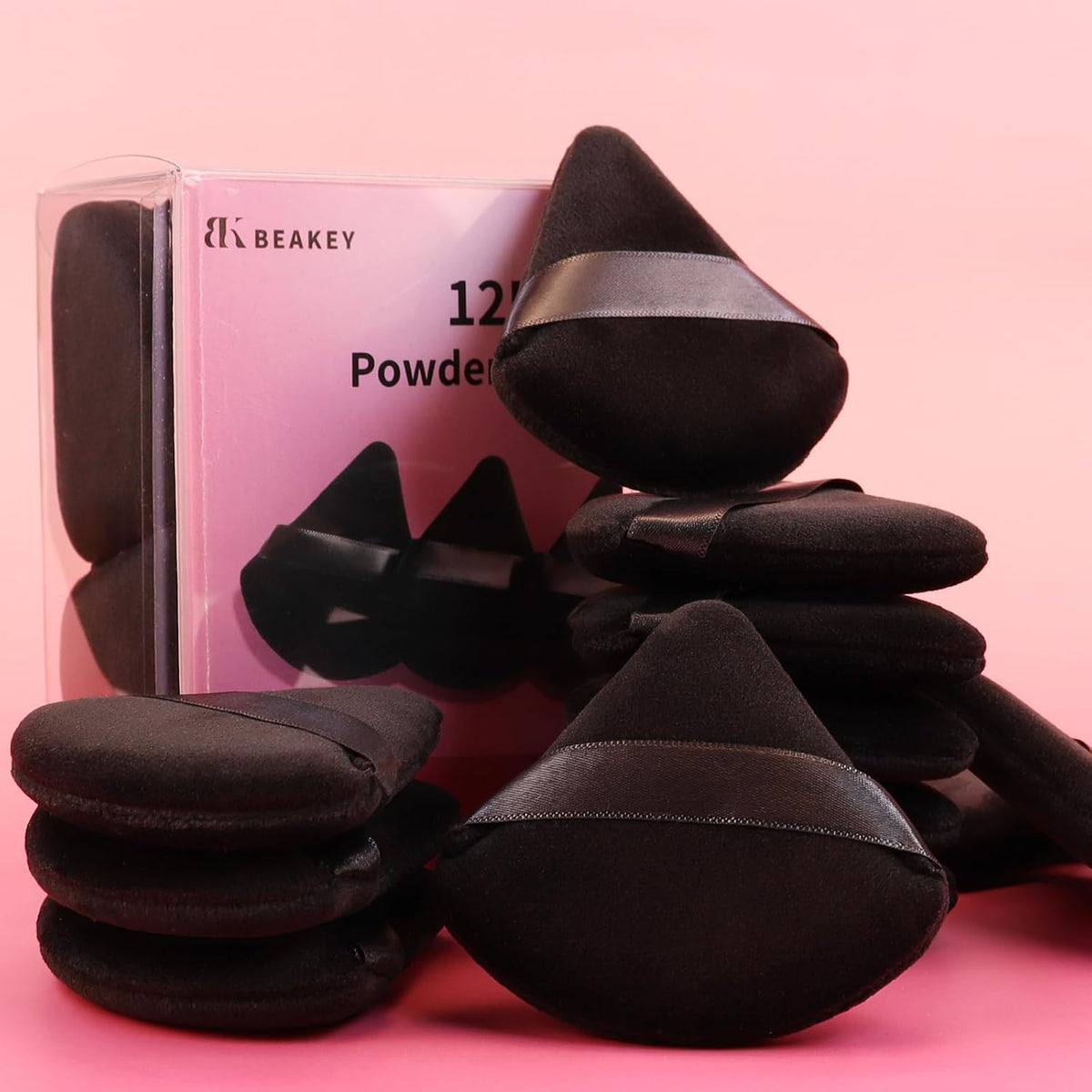 12pcs Face Triangle Powder Puffs for Loose & Foundation