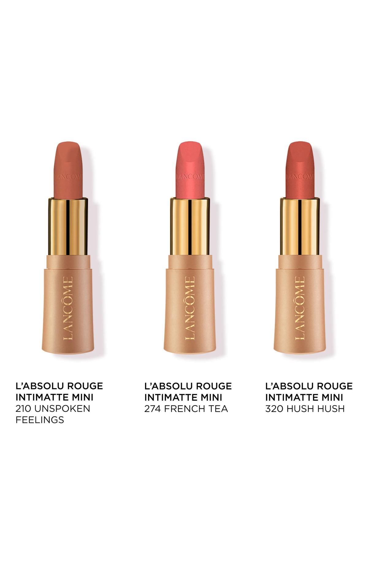 Lancôme 3-Piece L'Absolu Rouge Intimatte Soft Matte Lipstick Trio Gift Set