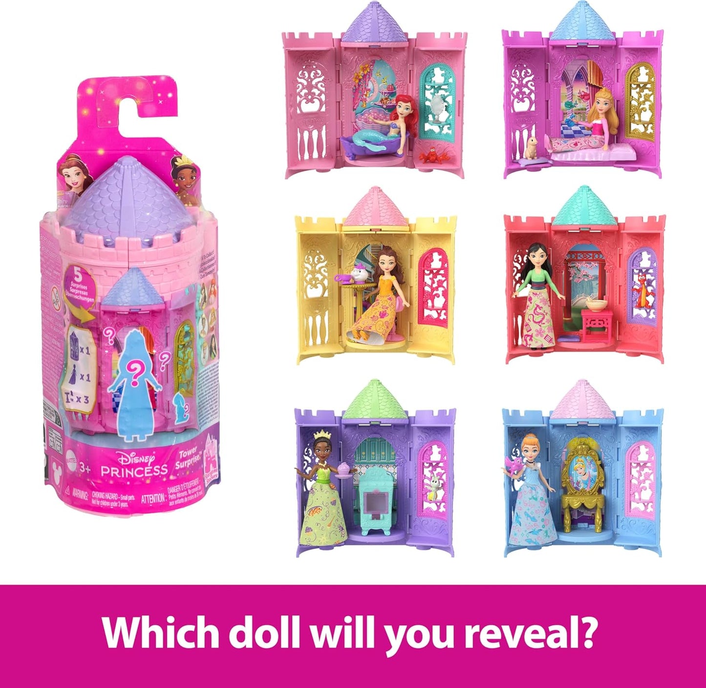 Disney Princess Tower Surprise Small Dolls & Accessories