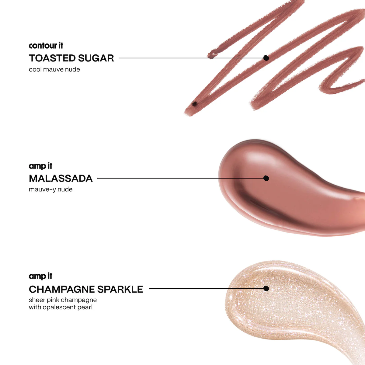 point of view. amp (k)it edit lip trio makeup gift set
