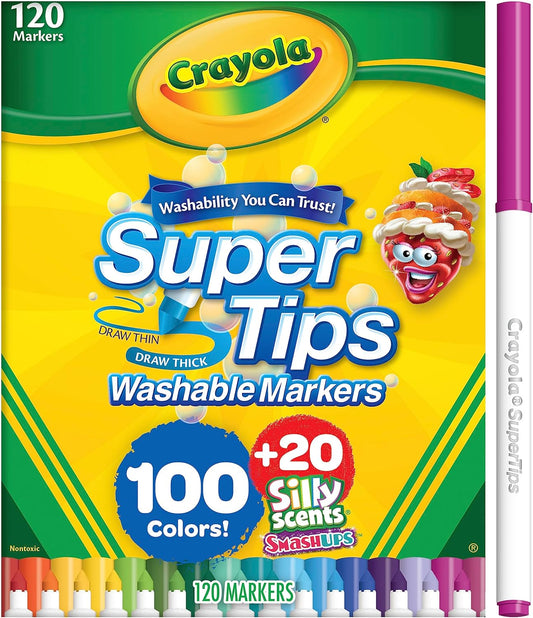 Crayola Super Tips & Silly Scents Washable Marker Set (120ct)