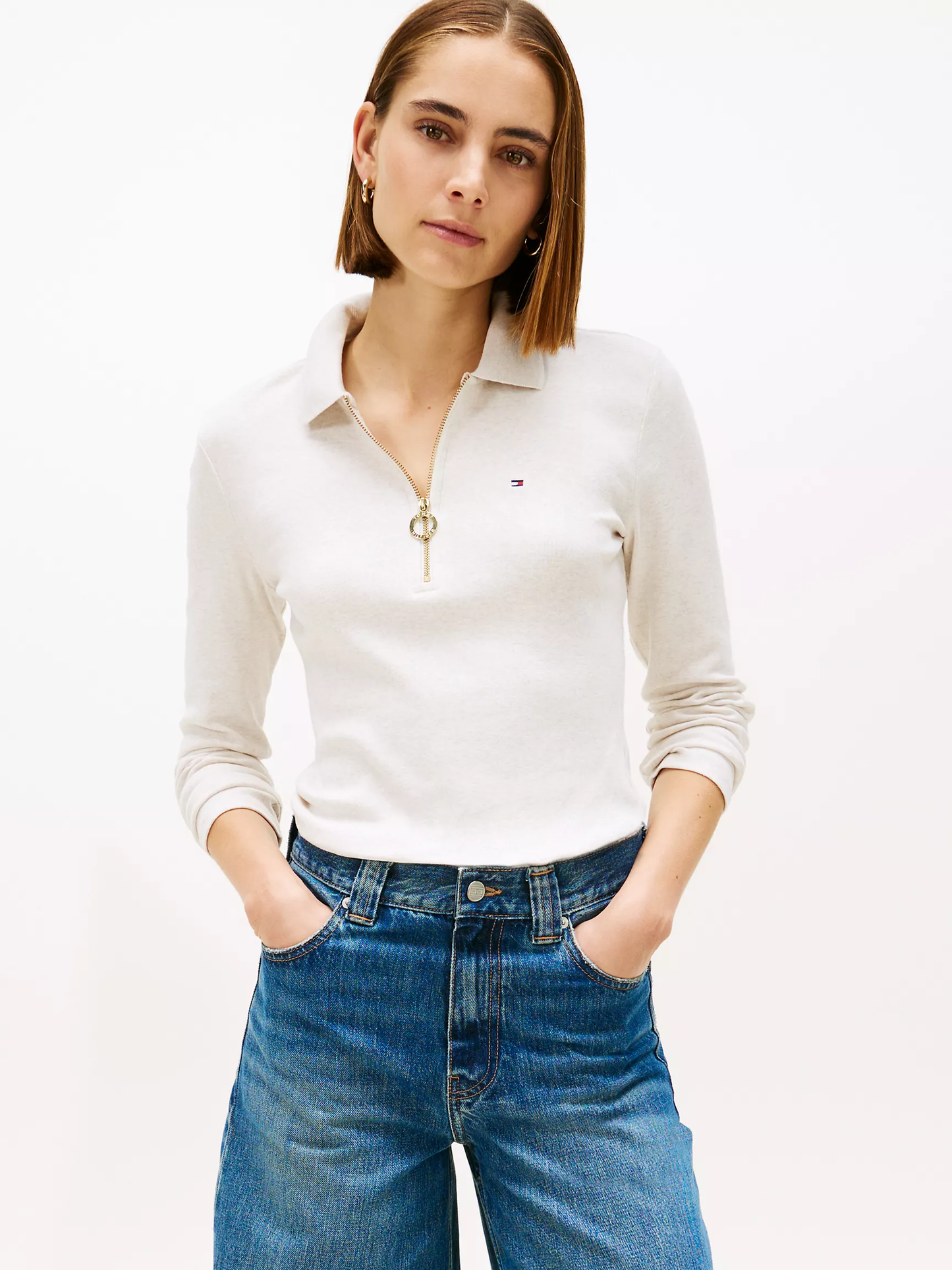 Tommy Hilfiger Camisa tipo Polo Manga Larga