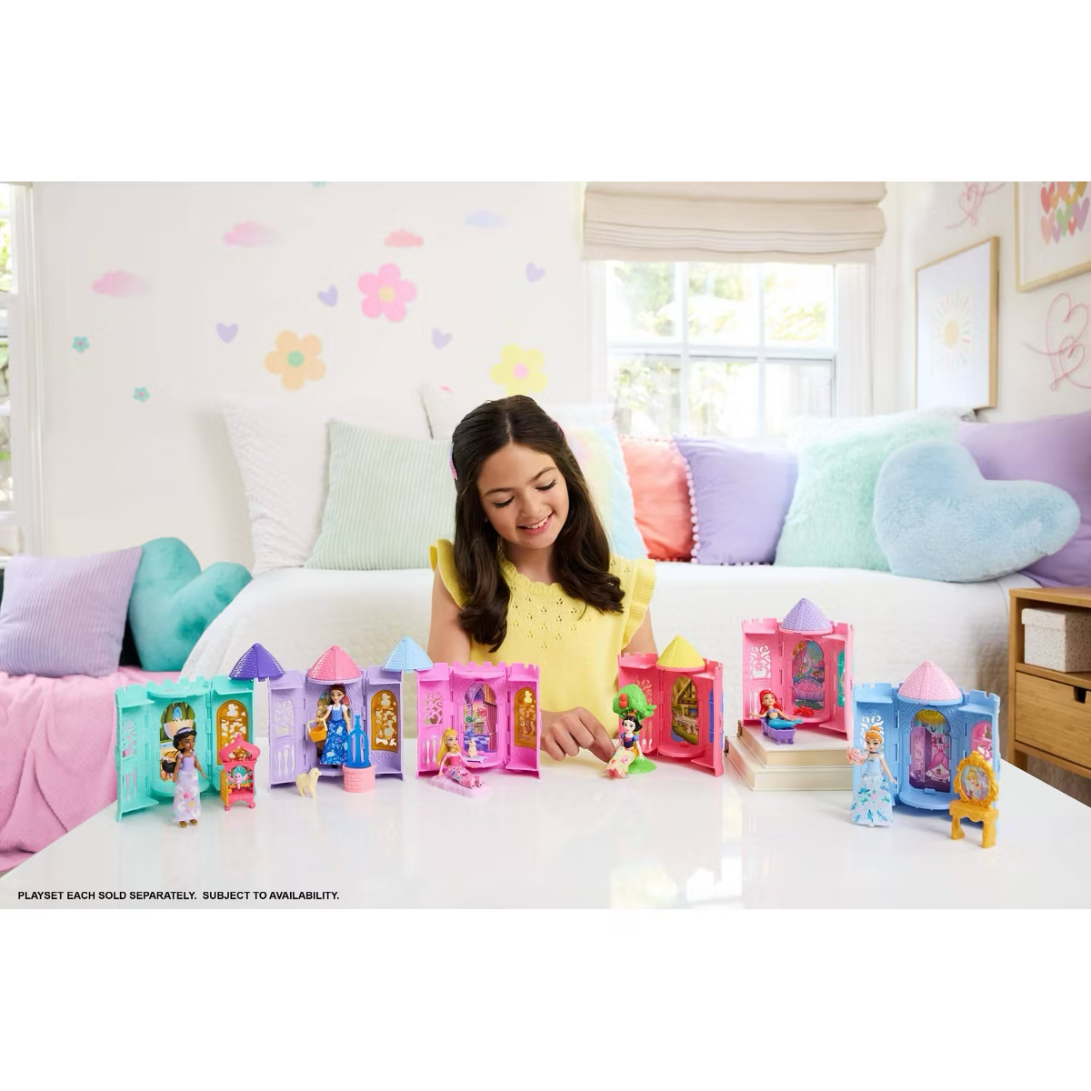 Disney Princess Tower Surprise Small Dolls and Stacking Playsets with 5 Surprises