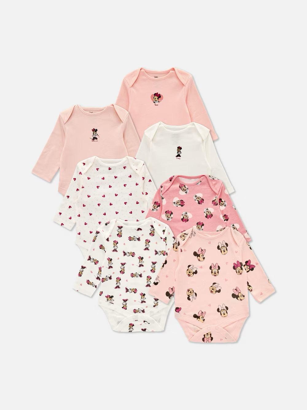 7 Pack Mamelucos Minnie Mouse