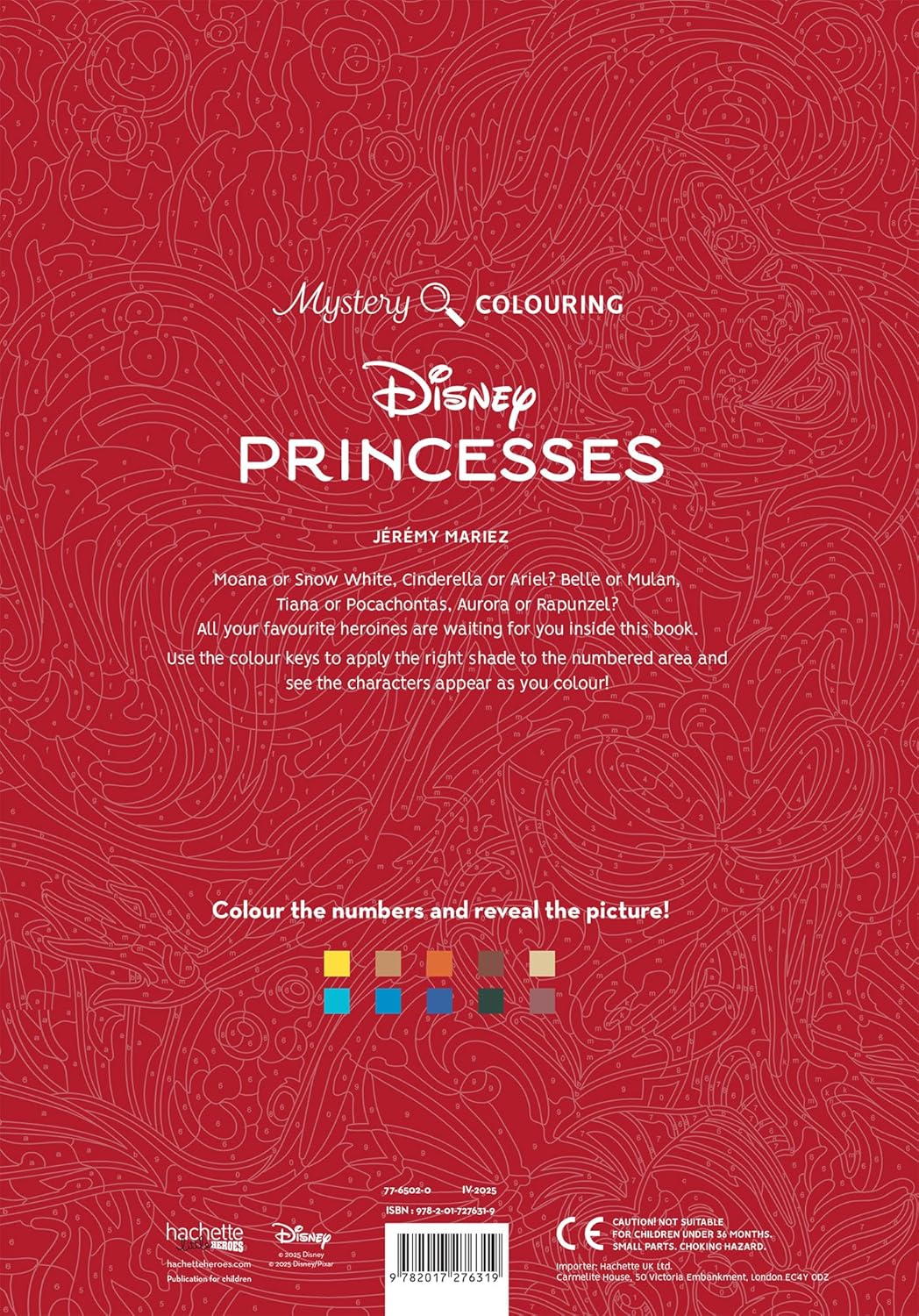 Mystery Colouring - Princesses: Reveal iconic Disney characters with colour by number