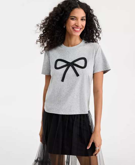 Camisa Gris Bow 🎀