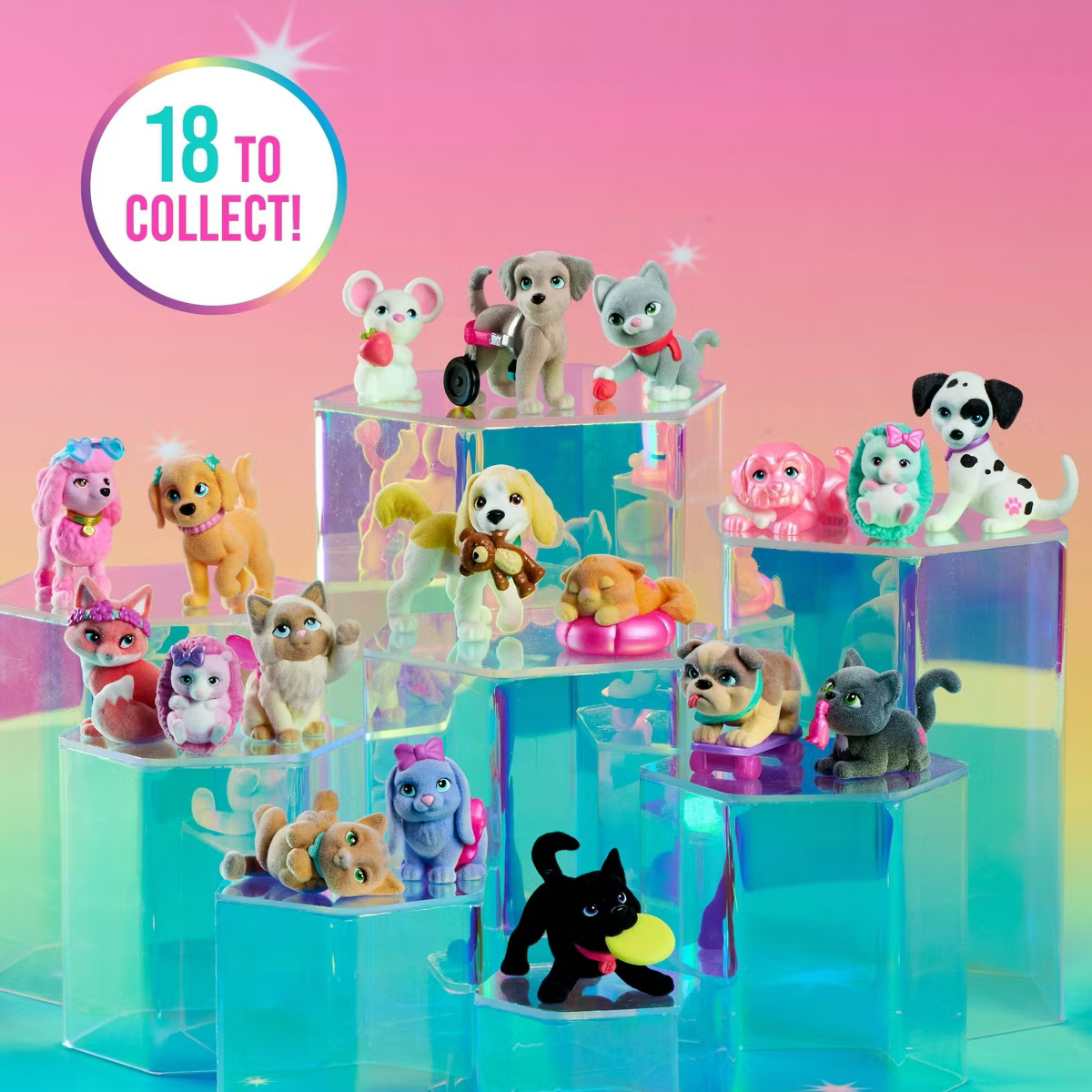 Barbie Mini Collectible 2 Flocked Pet Figures in Blind Capsule