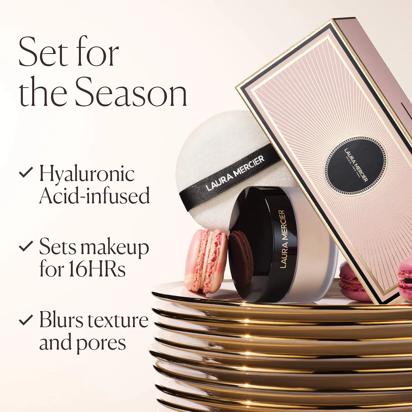 Laura Mercier  Indulgent Icons Ultra-Blur Translucent Loose Setting Powder & Velour Puff Duo Gift Set
