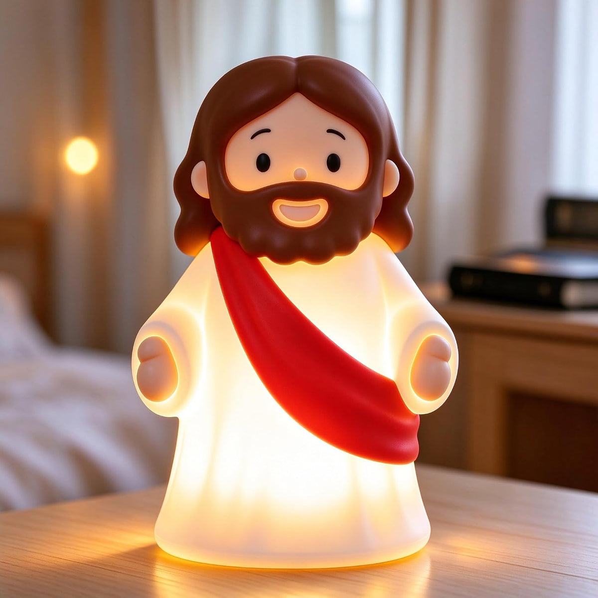 Jesus Night Light for Kids – Soft Silicone Touch Lamp- Lamparita de Jesus