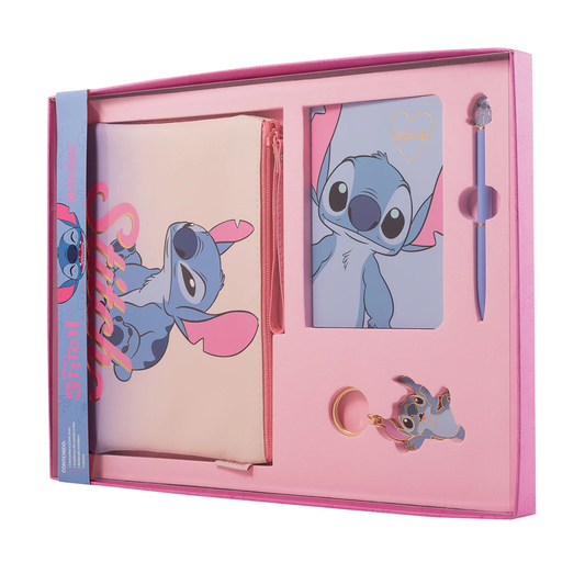 Set de Stitch Lapicera+ Libreta+ Lápiz + Llavero