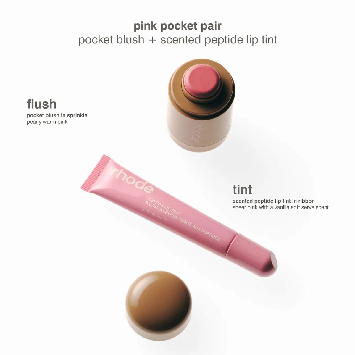 rhode  Pocket Pair Limited Edition Lip + Cheek Set Sprinkle + Ribbon