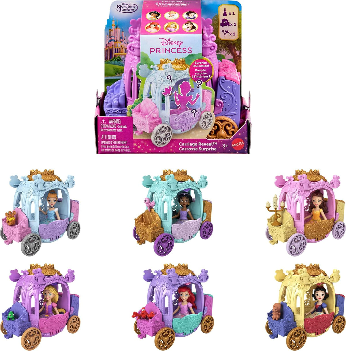 Princess Small Doll & Carriage- Carruaje y princesa Sorpresa