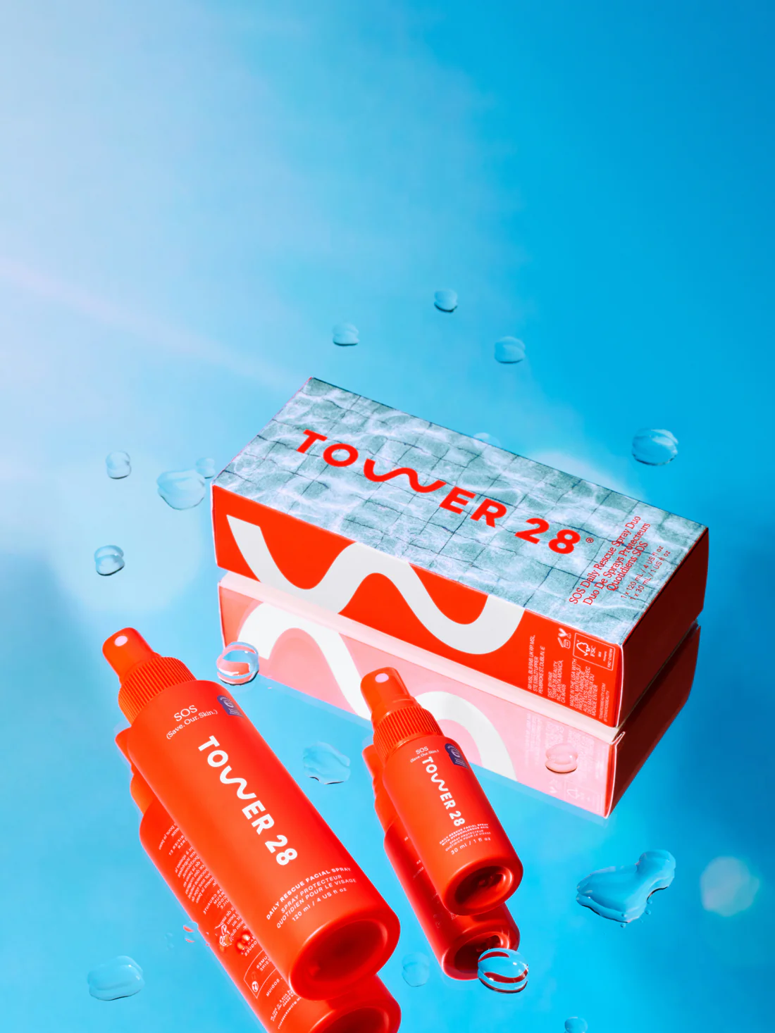 Tower 28 Beauty SOS Hypochlorous Acid Spray Duo Skincare Set