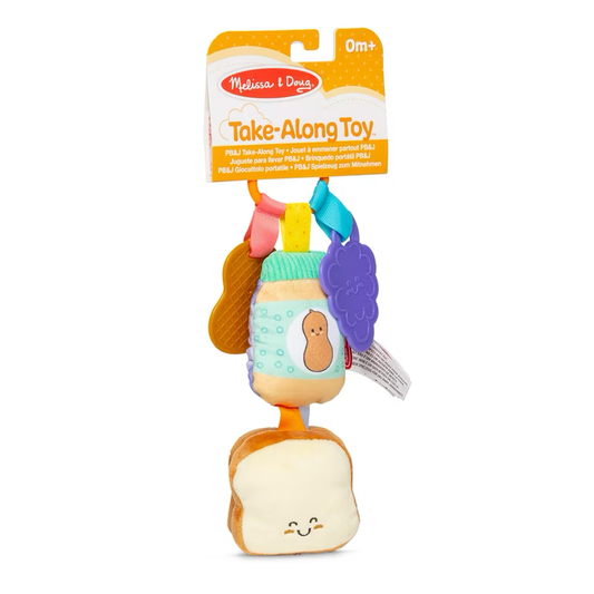 Melissa & Doug, Infant Toy, Multi-Sensory PB&J Clip-On Toy