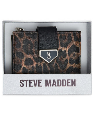 Steve Madden Women's Boxed Bifold Wallet Leopard