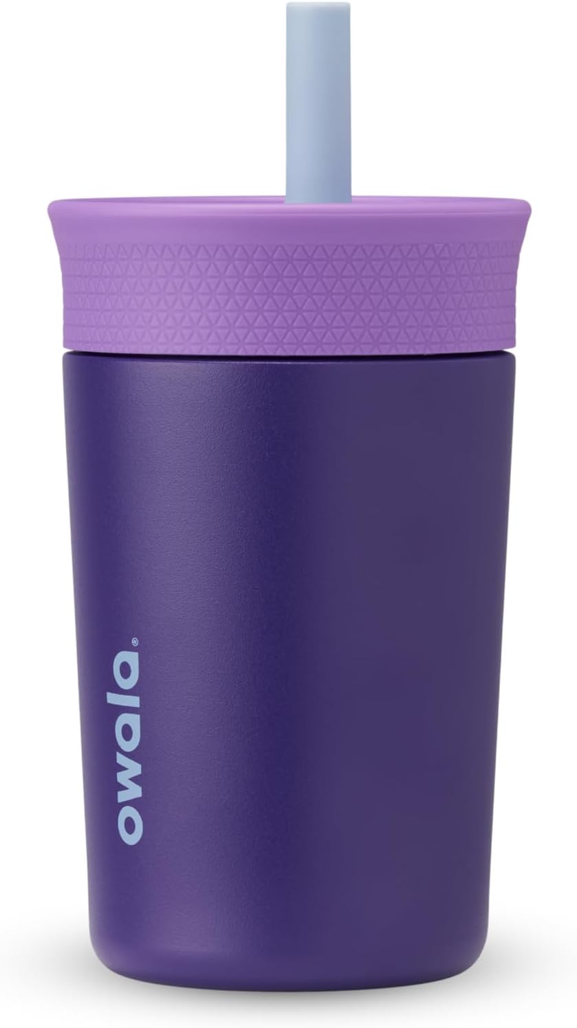 Owala Tumbler Kids Stainless Steel Water Bottle 12 oz Peacock Palace