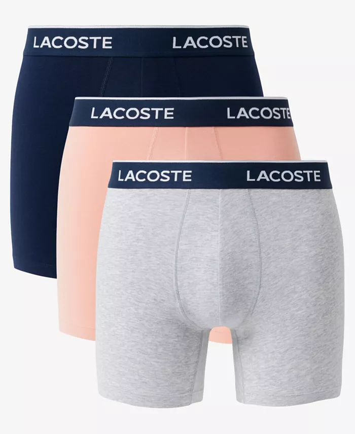 Lacoste Men's Regular-Fit Boxer Briefs, 3-Pack Gift Set