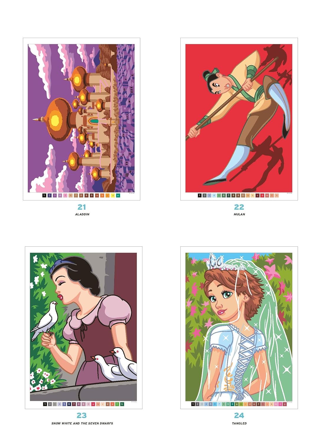 Mystery Colouring - Princesses: Reveal iconic Disney characters with colour by number