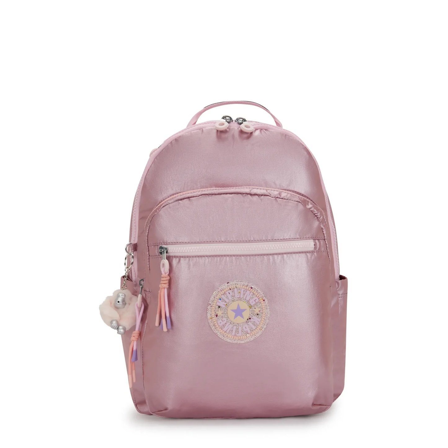 Kipling SEOUL LARGE METALLIC 15" LAPTOP BACKPACK Bronze Pink Metallic
