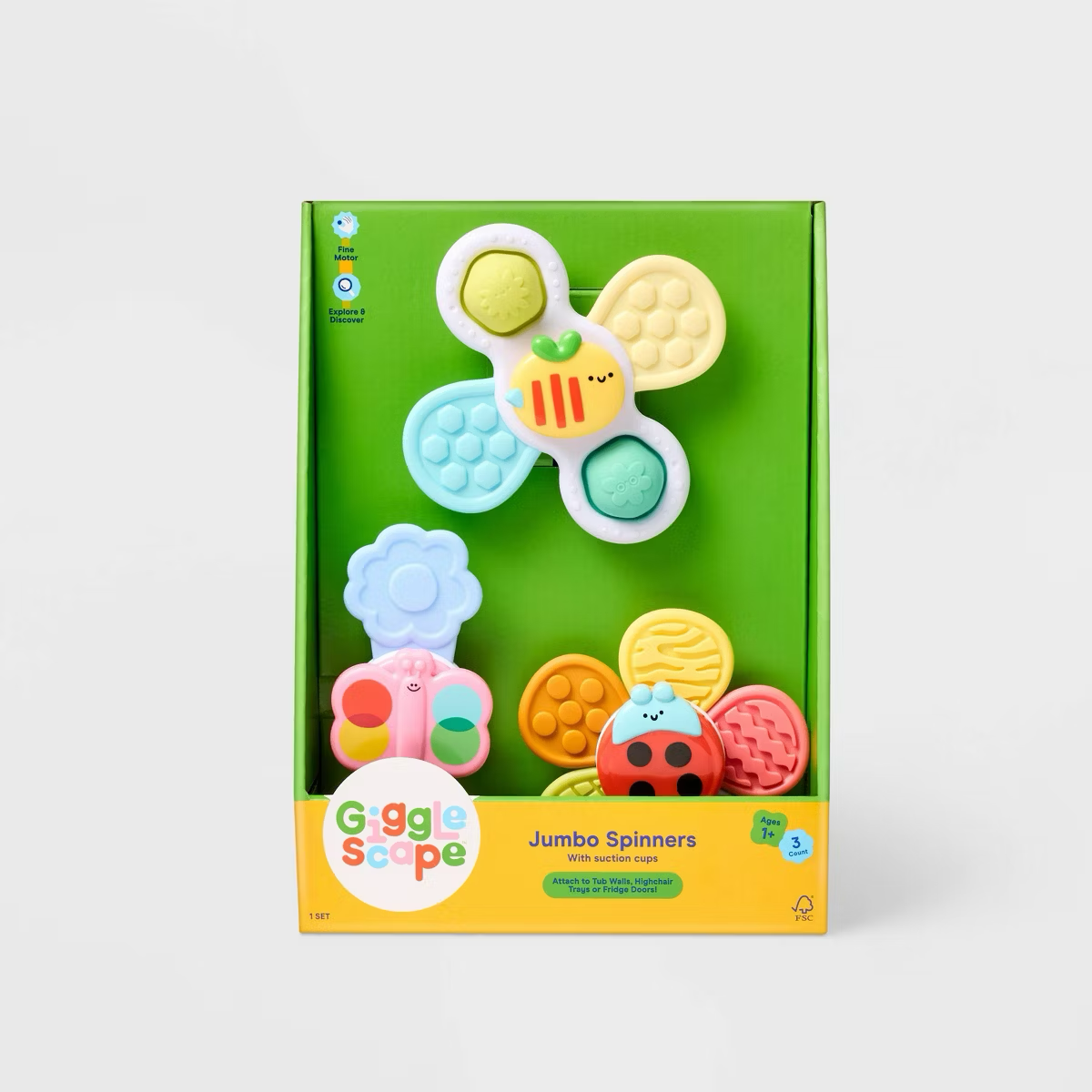 3pk Spinning Toy - Suction Cup - Gigglescape™