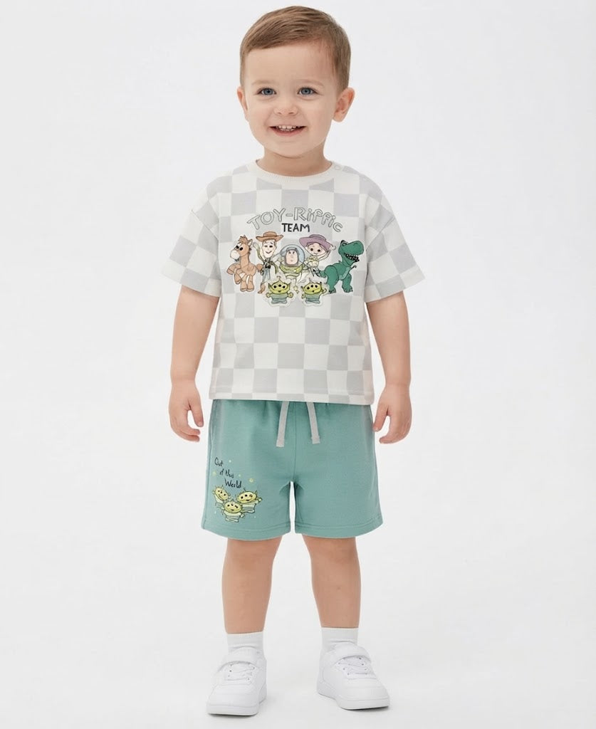 Disney Baby Boys' Toy Story Short-Sleeve T-Shirt and Shorts, 2-Piece Set