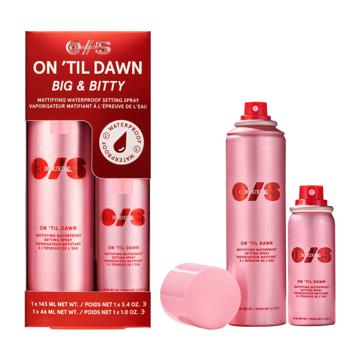 ONE/SIZE by Patrick Starrr On 'Til Dawn Mattifying Waterproof Setting Spray Big & Bitty Duo