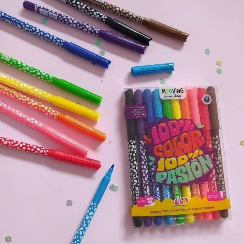 Marcadores Mooving x10