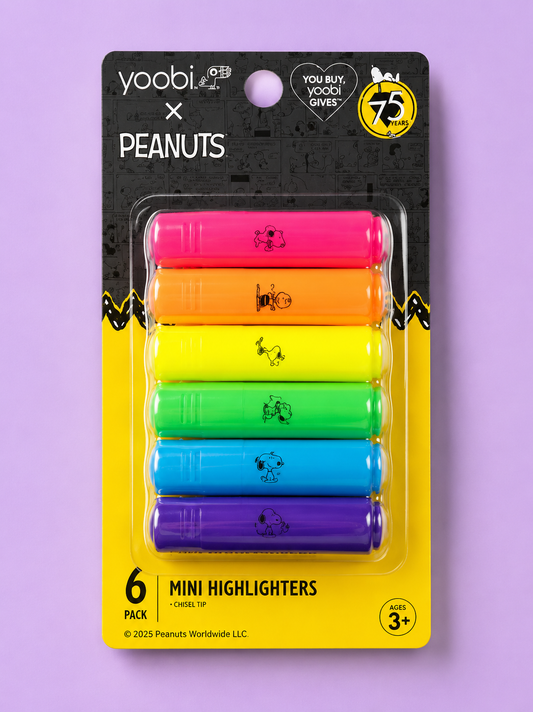 Mini Resaltadores Peanuts Snoopy