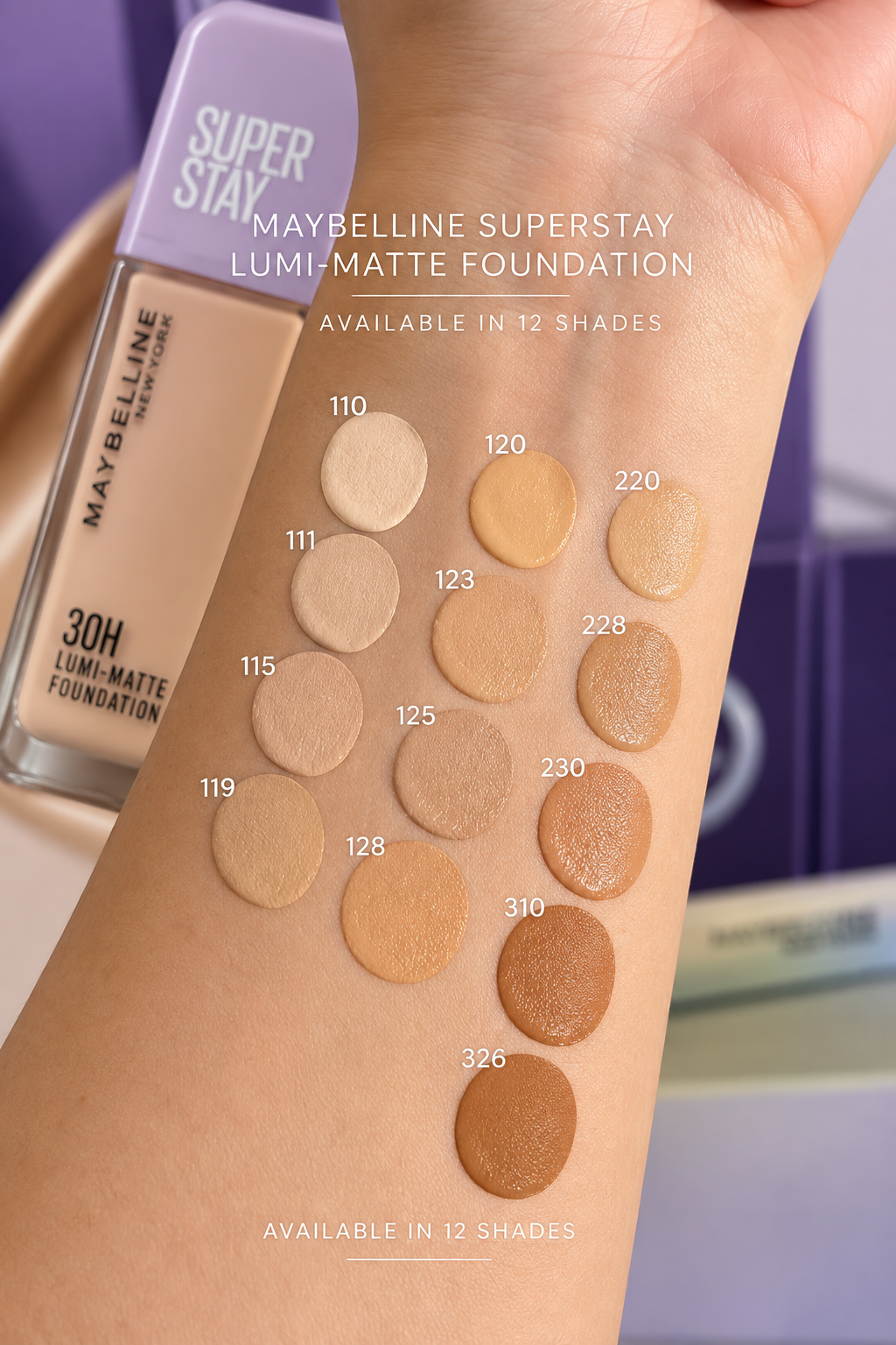 Maybelline Super Stay Up to 30HR Wear Lumi-Matte Liquid Foundation