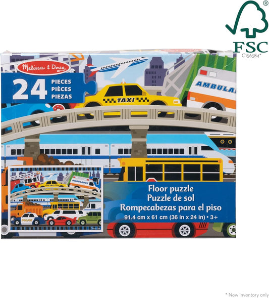 Melissa & Doug Traffic Jam Jumbo Floor Puzzle
