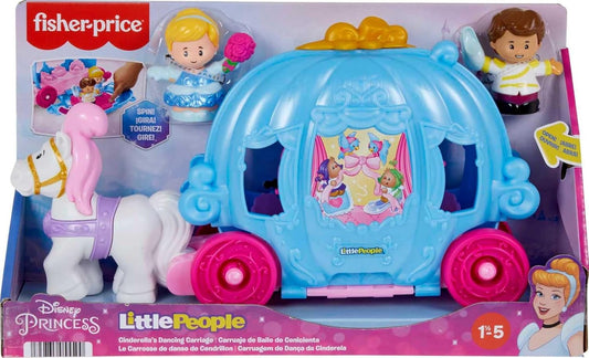 Fisher-Price Little People Toddler Toy Disney Princess Cinderella’s Dancing Carriage Playset