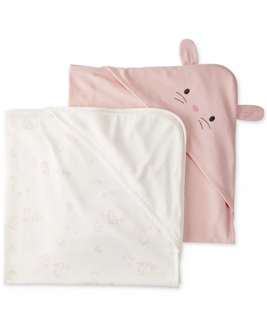 Carter's Baby Girls 2-Pk. Hooded Terry Towels