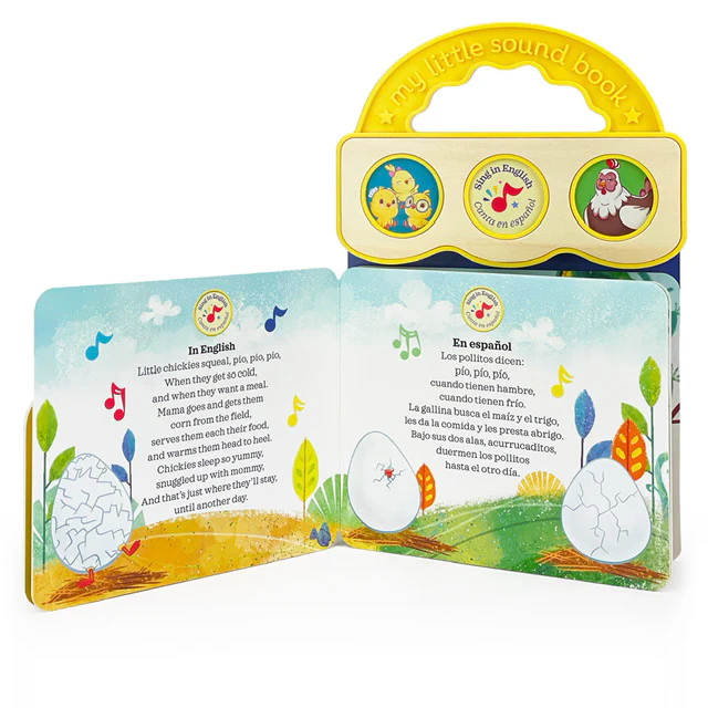 Canticos Little Chickies / Los Pollitos - Bilingual / Bilingüe 3-Button Sound Board Book for Babies and Toddlers