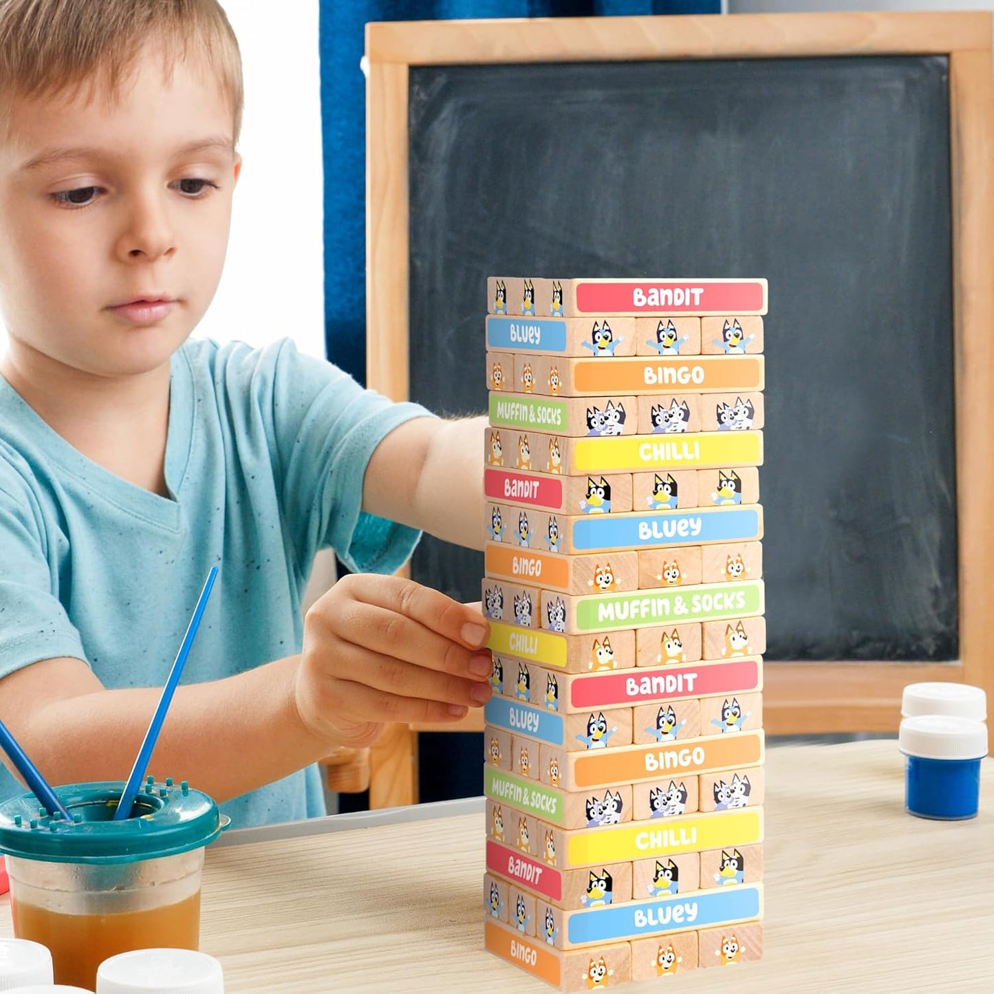 Bluey Stackable Tumbling Tower Game