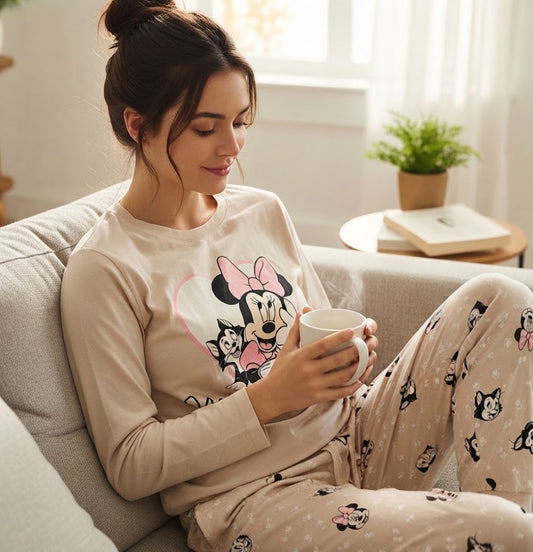 Pijama Manga Larga Minnie Mouse