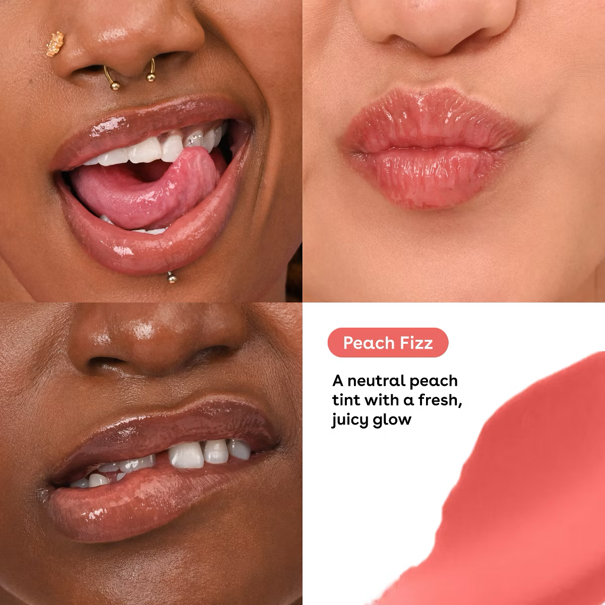 eos Dewy Lip Shine Peach Fizz